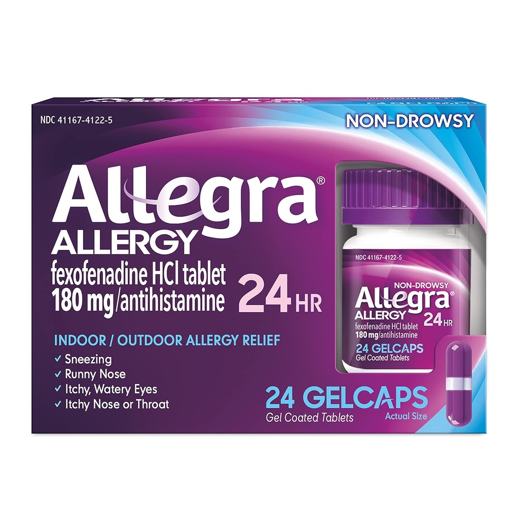 Allegra 24hr Gelcaps Tamaño 24ct Allegra 24hr Gelcaps 24ct