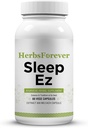 Herbsforever Sleep Ez (Sleep Ease) (Ayurvedic Herbal Formulation) para la relajación de la mente, el cuerpo y la asistencia del patrón de sueño feliz, 60 cápsulas de vegeta, 800 mg cada extracto concentrado