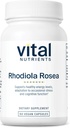 Nutrientes vitales Rhodiola Rosea tóxico Rhodiola Suplemento para la energía saludable, la memoria y el apoyo al estrés ← Gluten, Dairy, Soy Free ← Non-GMO ← 60 cápsulas