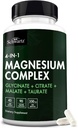BioSchwartz Magnesium Complex Supplement (90 Capsules) 350mg Magnesium Glycinate Citrate Malate and Taurate Por Serving for Healthy Nerves Muscles Heart Sleep Support (Vegan, Gluten-Free, Non-GMO)