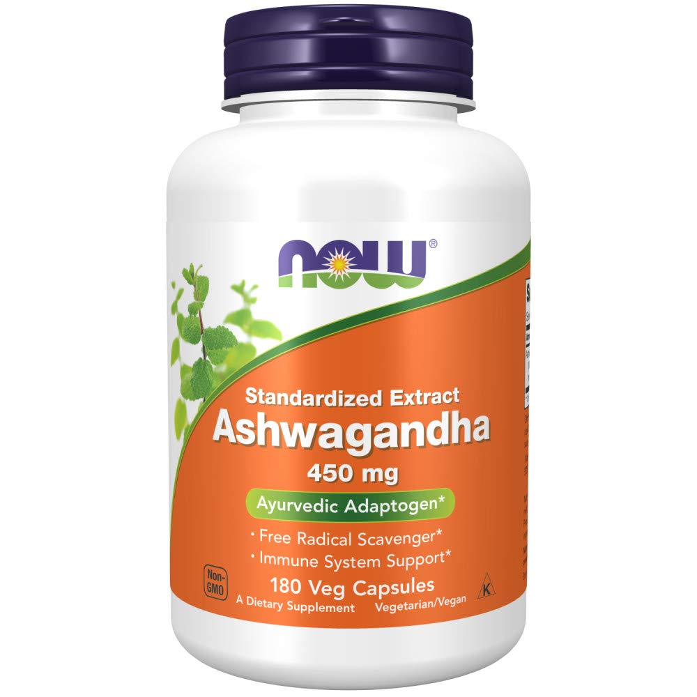 AHORA Suplementos de alimentos, Ashwagandha (Conania somnifera) 450 mg (Extracto estandarizado), 180 cápsulas de verduras