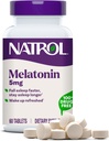 Natrol Melatonina 5 mg, Suplemento dietético para el descanso, suplementos de sueño para adultos, 60 tabletas de melatonina, 60 días de suministro