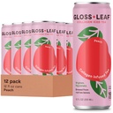 Gloss Leaf Collagen Iced Tea (Zero-Sugar, Peach): Té Negro Brewed con Peptides Collagen Proteína &amp; Vitamina C, Belleza & Anti-Aging, 12 Fl Oz, 12 Pack