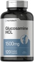 Horbäach Glucosamine HCL | 1500mg | 120 Caplets | Non-GMO and Gluten Free Supplement