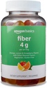 Basics Fiber Gummies for Digestive Health and Regularity, Orange, Lemon & Strawberry Flavors, 90 Cuenta, Pack of 1 (Previously Solimo)