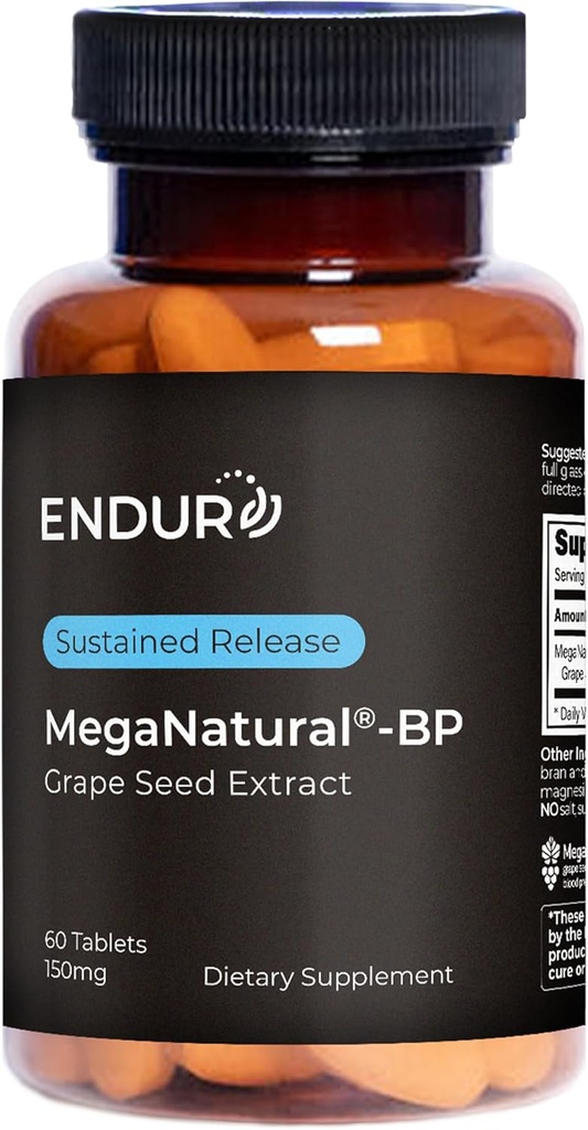 Meganatural-BP Grape Seed Extract Sustained Release Tablets, 60 Count