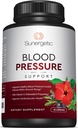 Premium Blood Pressure Support Supplement for Cardiovascular & Heart Health with Garlic, Hawthorn & Hibiscus (90 Capsules)