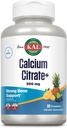 KAL Calcium Citrate Chewable Mixed Fruit Suplemento, 60 Cuenta