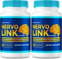 (2 Pack) NervoLink – Daily Support Capsules with a Balanced Formula for Focus, Alertness, and Everyday Sharpness, Easy-to-Take Pills for Daily Wellness (120 Capsules)