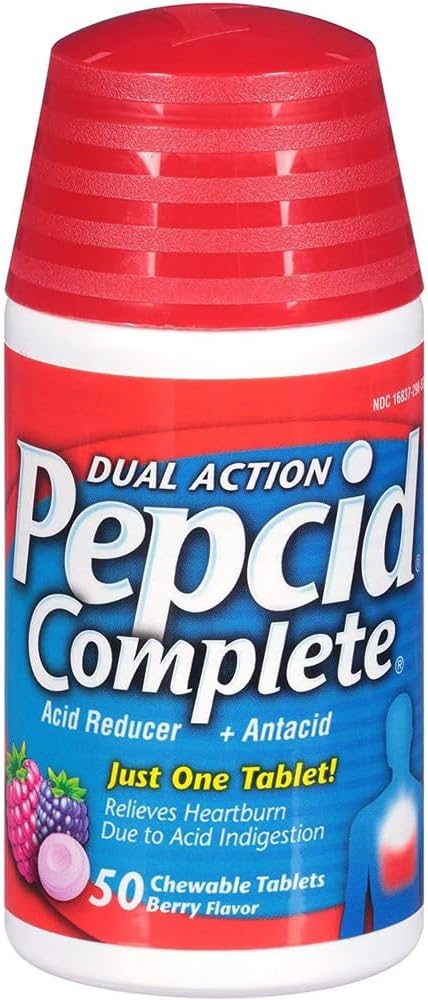 Pepcid Complete Berry Flavor - 100 Chewable Tablets (50ct x2 botellas)
