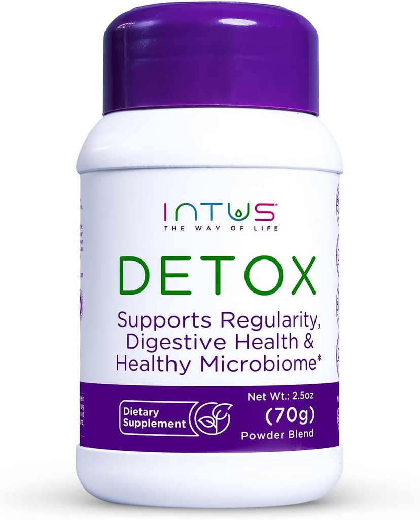 Intus Detox ¦ Colon Cleanse and Liver Detox for Digestive Health ← Ayurvedic Herbal Supplement to Support Gut Health, Chronic Constipation, Improve Digestion, and Provide Bloating Relief tención 2.5 oz