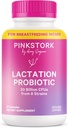Pink Stork Lactation Probiotic - 30 Billion CFUs Multi Strain Postnatal Probiotics for Breastfeeding Women - Support Breast Milk & Gut Health, Postpartum Essentials, 30 Capsules