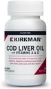 Kirkman - Cod Liver Oil with Vitamin A &amp; D - 300 Softgels - Essential Fatty Acids - Supports Foundational Health - Hypoallergenic