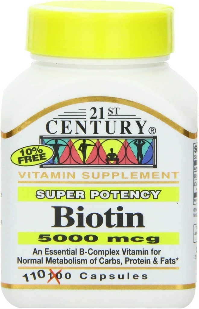 Biotin 5000 Mcg Capsules, 330 Conde (en 3 Botellas) / Biotine 5000 Mcg Capsules, 330 Conde (En 3 bouteilles)