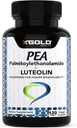 Palmitoylethanolamide 630 mg + Luteolina Estándarizado 98%- Micronized Pea 99% Altamente Purificado y Biodisponible - Hecho en Estados Unidos - Suplemento para Hombres y Mujeres - 120 Veggie Capsules