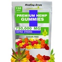 Gamas de cáñamo 750.000 mg Premium Orgánica Libre de Azúcar Apoyo Natural High Potency Rich in Vitamins B E C D Omega 3 6 9 Super Gummy Bears