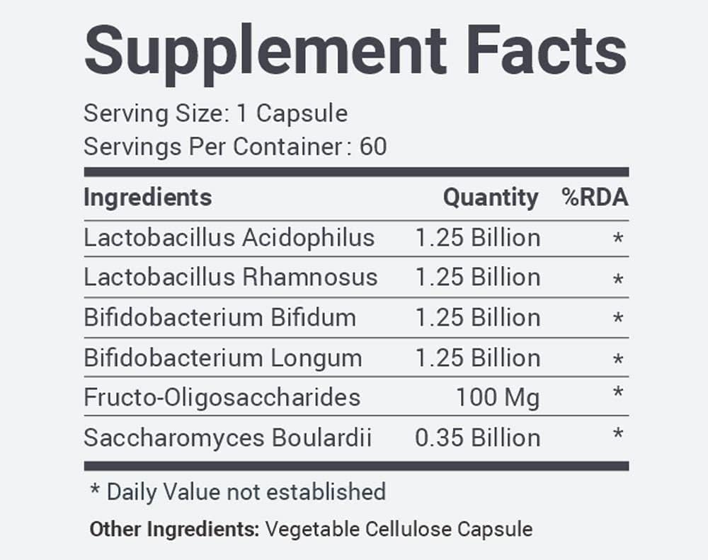 Genérico Pre &amp; Probióticos Suplemento ← Gut Health Supplement Made with 06 Healthy Bacterias TEN Ayudas Digestión Silencioso Apoyos Urinary Tract  Ayuda a Regular Movimientos Bowel Silencio (60 cápsulas)