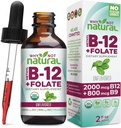 ¿Por qué no la vitamina natural B12 Liquid Plus Folate - Orgánica Sublingual Extra Strength Vegan Drops - Metil Suplemento con Folinic