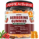 2 Pack - Berberine Gummies 1500mg Azúcar Libre, Orgánica Beberina Suplemento w/Ceylon Cinnamon, Cromo, Turmeric, Milk Thistle for Metabolism, Berberine HCl de Indian Barberry Extract, Vegan
