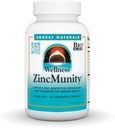Fuente Natural Wellness ZincMunity, apoya la absorción de zinc, el metabolismo y la utilización para el calor inmune*, 50 mg Zinc - 60 cápsulas vegetarianas