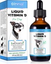 Vitamina D para perros, Líquido D para perros, Vitaminas de perros D Las gotas promueven la absorción de calcio, apoya la salud conjunta de la cadera y la salud dental del perro - Suplementos de mascotas Vitaminas Líquidas D, Bacon Flavour - 2 Fl Oz