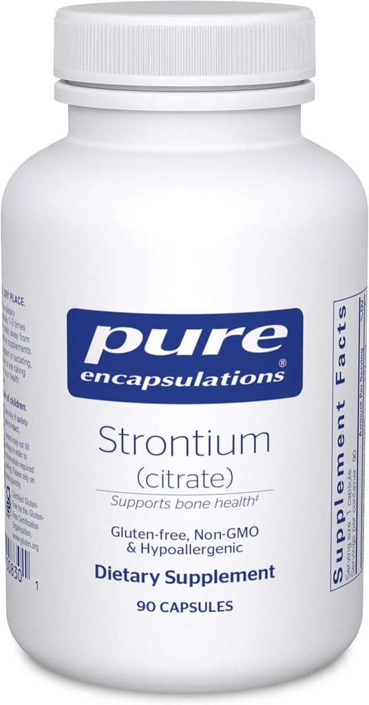 Pure Encapsulations Strontium (Citrate) ← Hypoallergenic Dietary Supplement to Support Healthy Bones* ← 90 Capsules