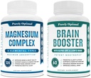Suplemento Complejo de Magnesio - Citrate, Malate, Taurate, Oxide, Bisglycinate Chelate, Aspartate + Suplemento Cerebro - Booster Cerebro Nootrópico para Focus, Clarity, Memoria Mejorada, Concentración