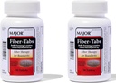 MAJOR Fiber-Tabs 625 Mg Tablets - Fiber Therapy for Regularity - Occasional Constipation Relief for Adults - 90 Conde (2 Pack)