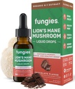 Fungies Lion's Mane Mushroom Liquid Drops, Chocolate - Tintura con Lions Mane Extract soporta Brain Fog, Focus, Memory & Healthy Mood - Mushroom Complex Supplement for Adults - 30 Servings