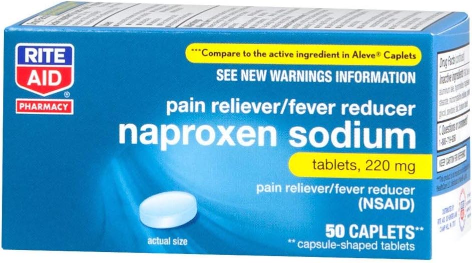 Rite Aid Naproxen Sodium Pain Relief Pills, 220 mg Cápsulas - 50 Cuenta Silencioso Dolor NSAID Reliever ← Dolor trasero Productos Alivio de Dolor Silencioso y Dolor Productos Alivio de Dolor Silencioso