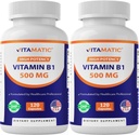 Vitamina Vitamática B1 (Thiamine) 500mg – 2 Pack (120 Capsules Total)