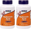 Ahora Alimentos Ácido hialurónico con MSN, 120 cápsulas (Pack de 2)