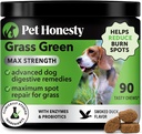 Grass Green Max Strength Chews for Dogs – Premium Dog Urine Lawn Spot Saver Supplement – Supports Healthy Digestion, Gut & Urinary Health with Probiotics, DL-Methionine & Yucca (90ct Duck Flavor)