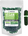 XPRS Nutra Size 00 Empty Capsules - 100 Conde Empty Vegan Capsules - Vegetarian Empty Pills - DIY Vegetable Capsule Filling- Veggie Pill Caps (Forest Green)