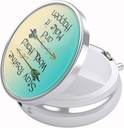 Nipichsha Pill Box, Small Pill Case for Purse &amp; Pocket, Cute Travel Medicine Organizer, Portable Medicine Container Holder to Hold Vitamins, Medication, Fish Oil &amp; Supplement, Quote