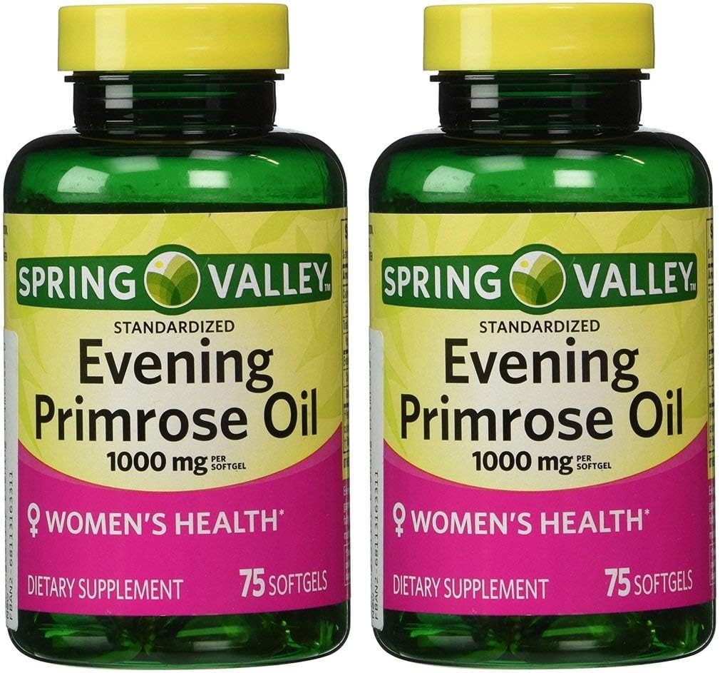 Spring Valley - Evening Primrose Oil 1000 mg,Twin Pack 150 Total Softgels
