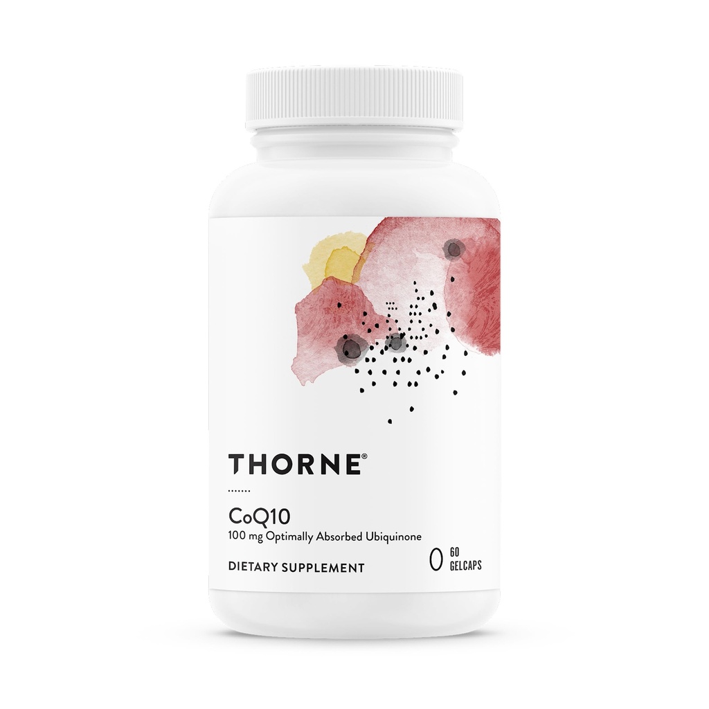 THORNE - CoQ10-100mg Optimally Absorbed Ubiquinone Supplement - Support Heart Health, Brain Function, Cellular Energy Production " Healthy Aging* - Gluten-Free, Dairy-Free - 60 Servings