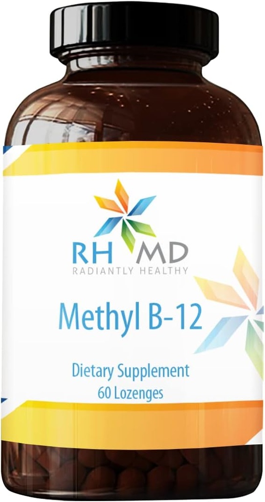 RHMD Methyl B-12 Lozenges - 5000mcg B12 Methylcobalamin Methyl B12 - Vegan Vitamina B12 Suplementos dietéticos - Non GMO (60 Quick Dissolve Lozenges)
