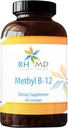 RHMD Methyl B-12 Lozenges - 5000mcg B12 Methylcobalamin Methyl B12 - Vegan Vitamina B12 Suplementos dietéticos - Non GMO (60 Quick Dissolve Lozenges)