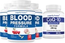 [BP Value Pack] Longevity Blood Pressure Fórmula 150 caps x 3 Botellas con 1 Botella de CoQ10 [30 gorros de verduras]