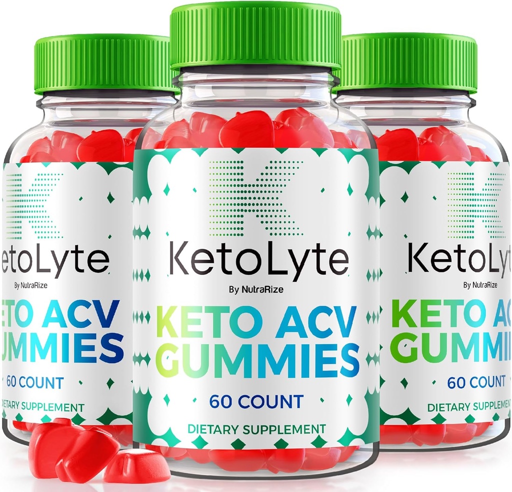 NutraRize (Pack of 3 KetoLyte Keto ACV Gummies, Advanced Formula, Keto Apple Cider Vinegar 1000MG Supplement, All Natural Keto ACV Vitamins, Official Keto Lyte Reviews (180 Gummies)