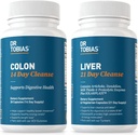 Dr. Tobias Colon 14 Day Cleanse & Liver 21 Day Cleanse Supplements, with Fiber, Herbs & Probiotics, Solarplast, Artichoke, Milk Thistle, Supports Gut and Liver Health.