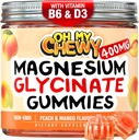 Centro-Filled Magnesium Glycinate Gummies 400MG - High Absorption for Kids, Adolescents & Adults - Suplemento para el sueño, la calma y la relajación muscular con B6 &amp; D3 - Gluten Gratis &amp; Vegan Friendly - 120 Condes