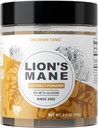 Powder de setas Mane Mane de León, extracto de cuerpo de fruta real - 100g, suplemento de cerebro para memoria y foco, 30% beta-glucanos