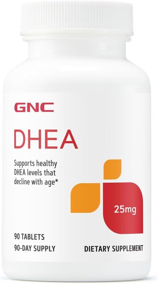 GNC DHEA 25mg, apoya los niveles de DHEA saludables, 90 cuenta