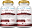 Anemiaprin de ciencias aprobadas - Hierro Absorbable, Vitamina C - Gentle On Stomach - 380 cápsulas - 6 meses de suministro - No GMO, Vegan