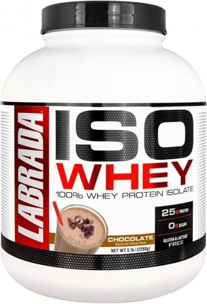Labrada Nutrition ISO Whey Isolate Protein Chocolate 5 libras
