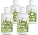 Milagro de Aloe Ultra Aloe Vera Juice, 1 Qt. 4 Pack, Hoja entera, Pura, Filtrada, Certificada para Contenido y Pureza (Gallon)
