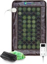 HealthyLine Far Infrared Heating Pad for Back, Neck, Shoulder & Muscle Pain Relief - Weighted Electric Mat with Jade & Tourmaline Stones, Grounding – Medium Size 32 x 20 in