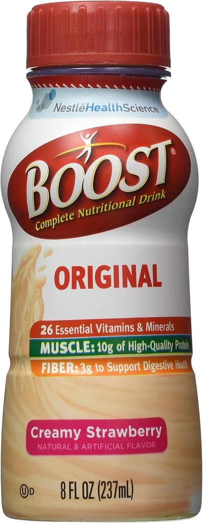 Boost Full Nutritional Drink, Creamy Strawberry, 8 onzas Cada (Pack of 6)